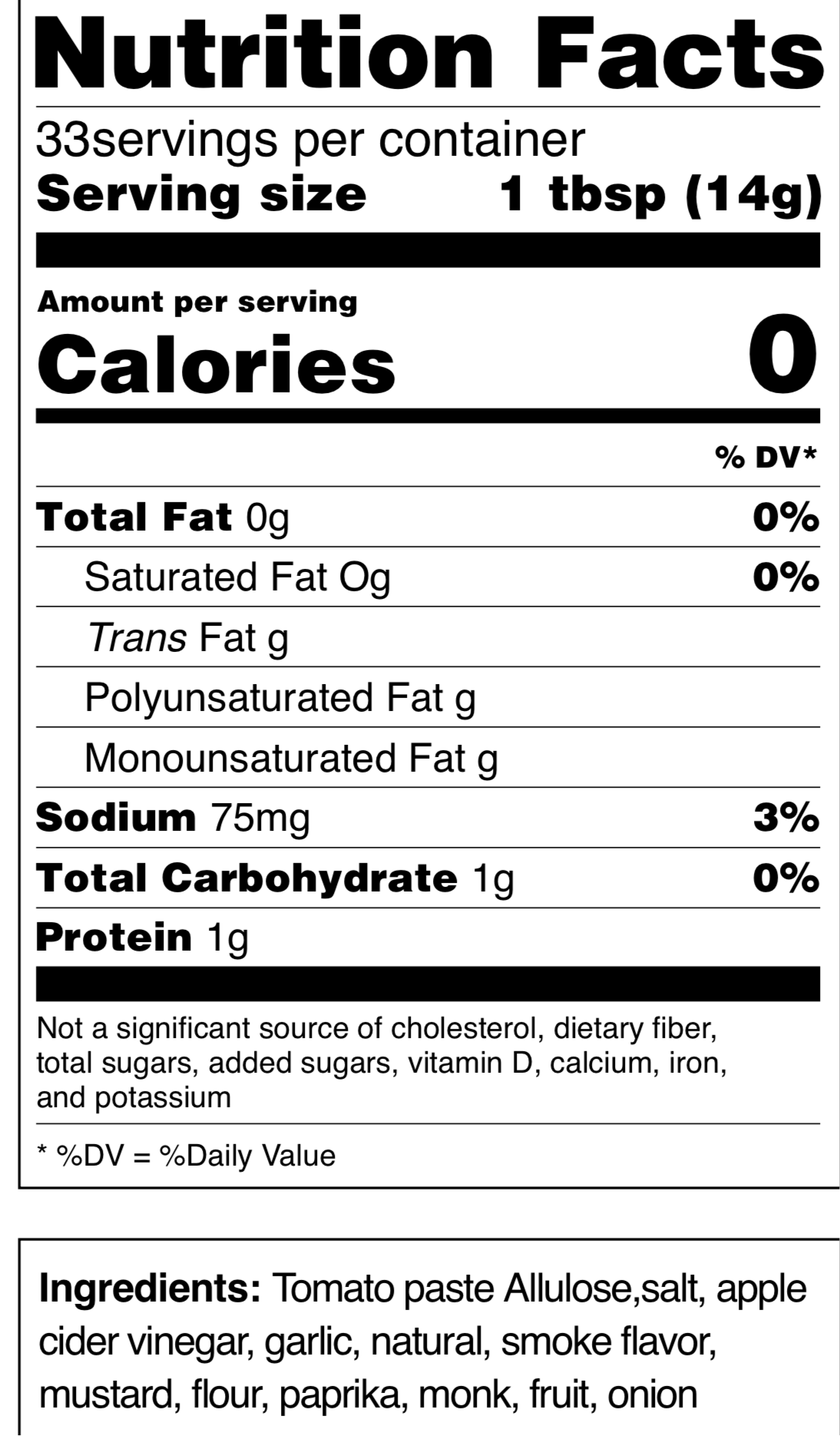 BBQ SAUCE | KETO FRIENDLY 12 oz.