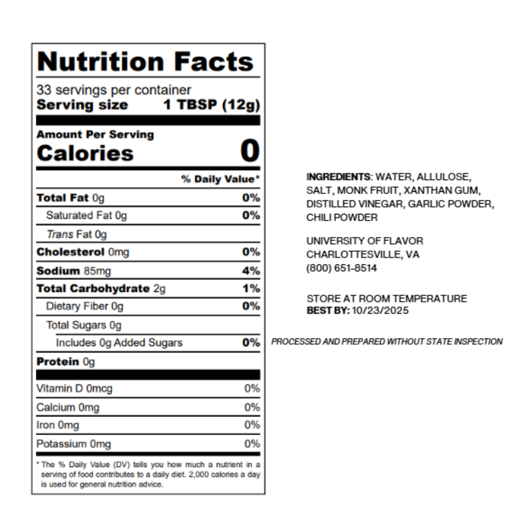 SWEET HEAT SAUCE | KETO FRIENDLY 12 oz.